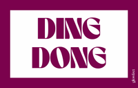 Stijlvolle deurmat met "DING DONG" print, antislip en wasbaar.